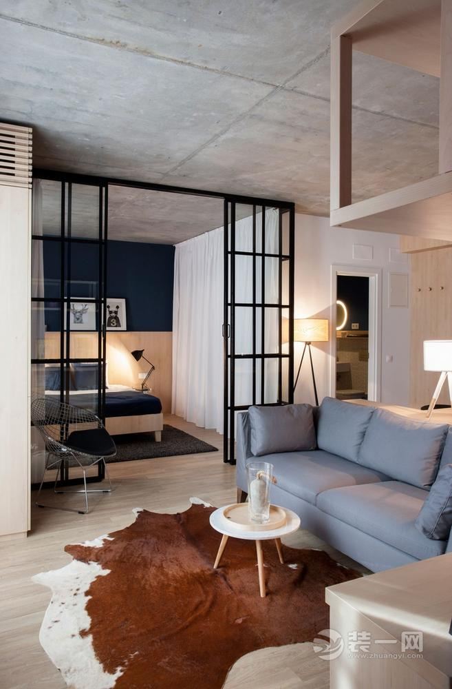 国外装修案例50平小公寓北欧摩登风格装修设计效果图