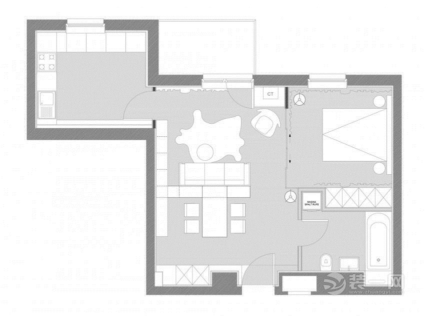 50平小公寓户型图